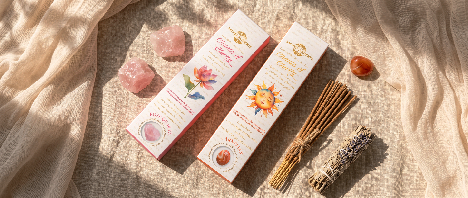 Sacred Elements packaging banner